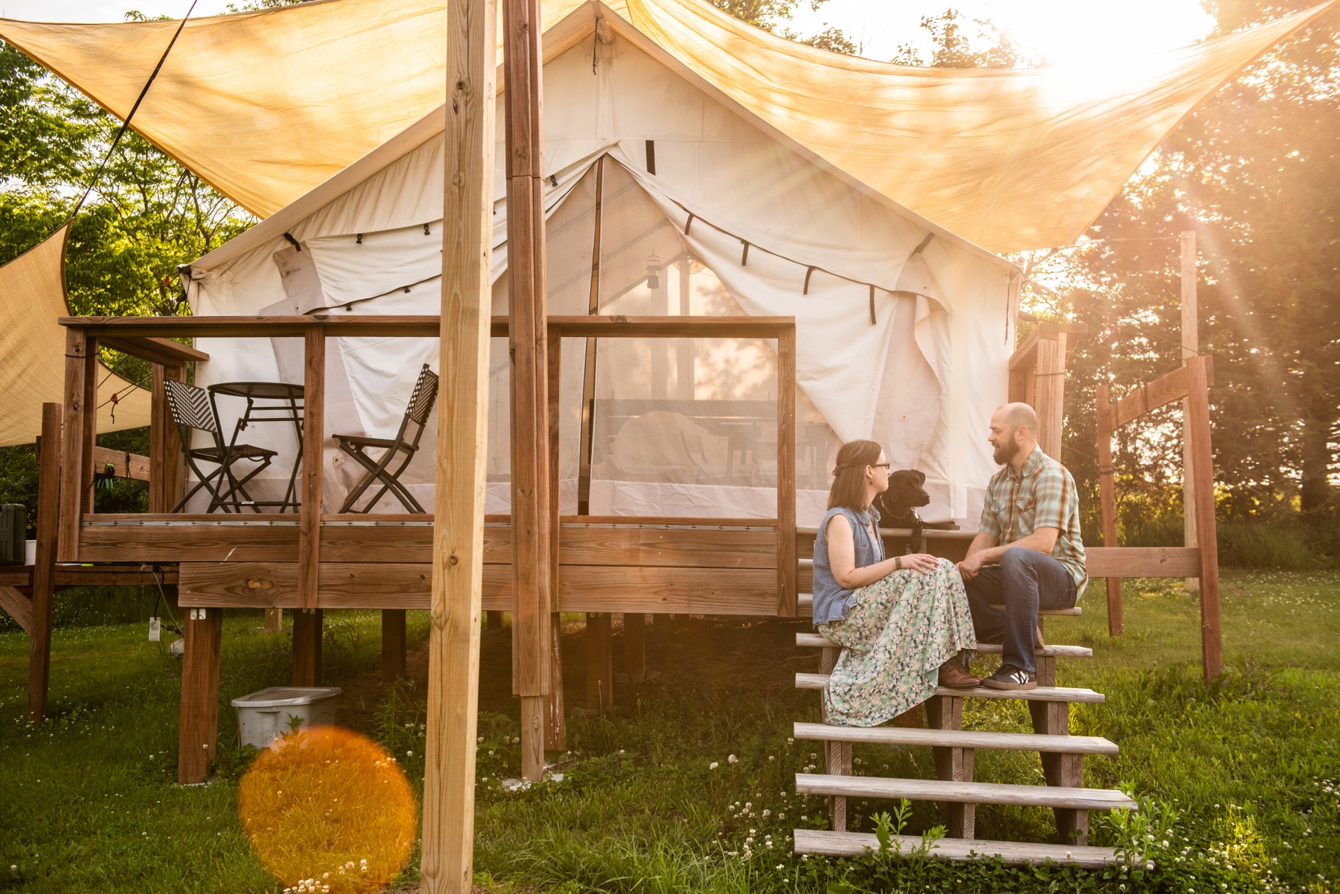 Glamping at PepperHarrow Farm