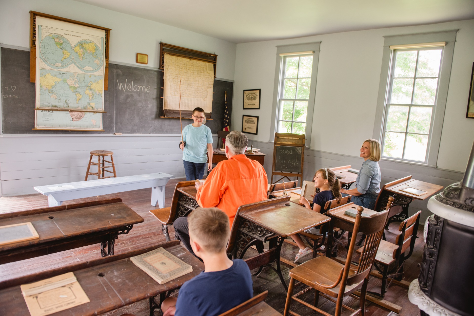 One-room schoolhouse at Madison County Historical Complex 